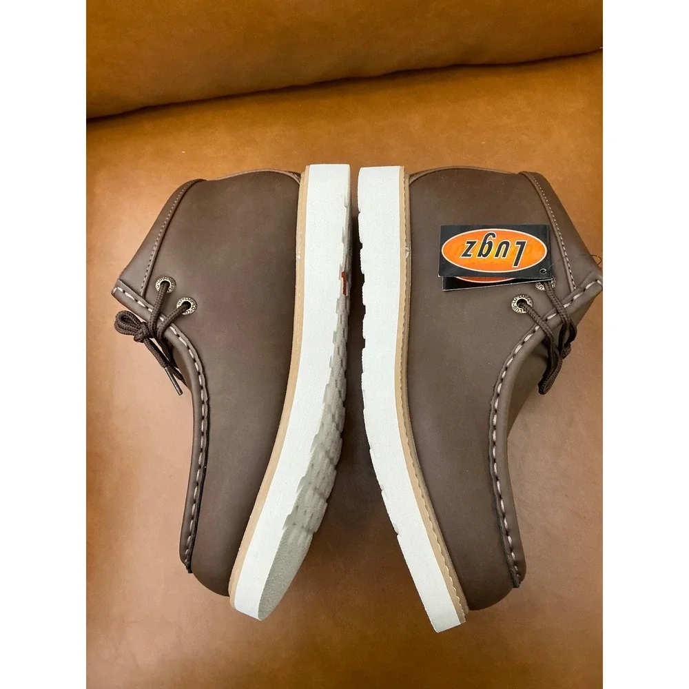 Lugz Forager Boots Men Size 10 Brown New Moc Toe Slip Resistant MFORAGEV-7620‎